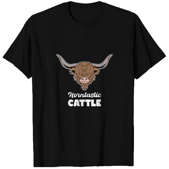 Scottish Cattle Hairy Cow Farmer Rancher Funny Highland Cow T-Shirts