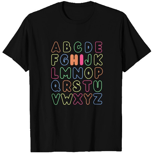 Back To School Hi Alphabet Letters Funny Pre K Kindergarten 6 T-Shirts