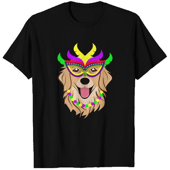 Mardi Gras Golden Retriever Bead Dog Parade New Orleans T-Shirts