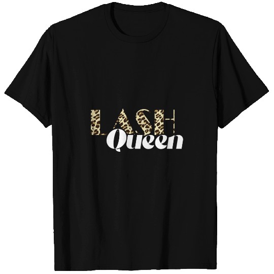 Womens Lash Artist Eyelashes Lash Queen Lash Stylist Leopard T-Shirts