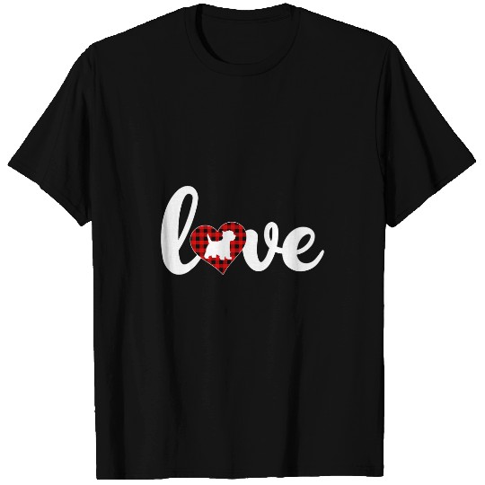 Westie Dog Lover buffalo plaids Love Westie Valentines Day T-Shirts