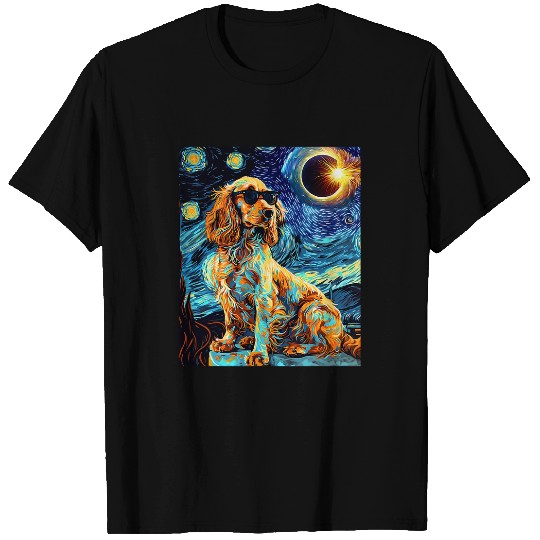Total Solar Eclipse Welsh Springer Spaniel Dog T-Shirts