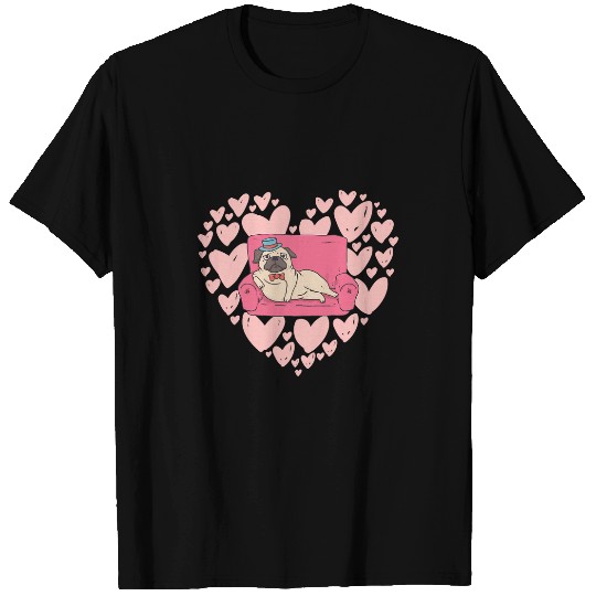 Valentines Day Pug Dog Lover Puppy Pet Trainer Breeder T-Shirts