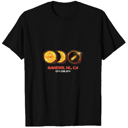 Total Solar Eclipse Phase Gander Newfoundland Canada T-Shirts