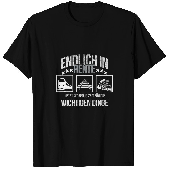 Railways at retirement and pensioner with model railway T-Shirts