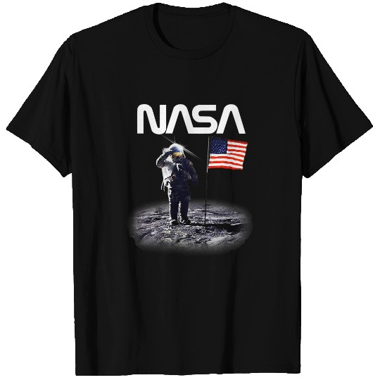 NASA Lunar Mission Retro vintages Astronaut Flag Americana T-Shirts