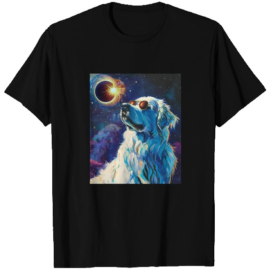 Total Solar Eclipse Great Pyrenees Dog T-Shirts