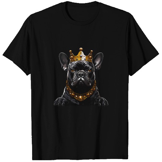 Trendy Frenchie Wearing Crown Funny French Bulldog Lovers T-Shirts