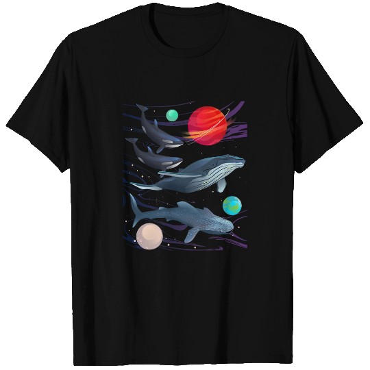 Types of Whales Galaxy Space Humpback Orca Marine Biologist 1 T-Shirts