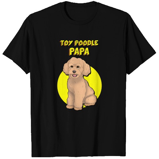Toy Poodle Papa Apricot Toy Poodle Dog Father T-Shirts