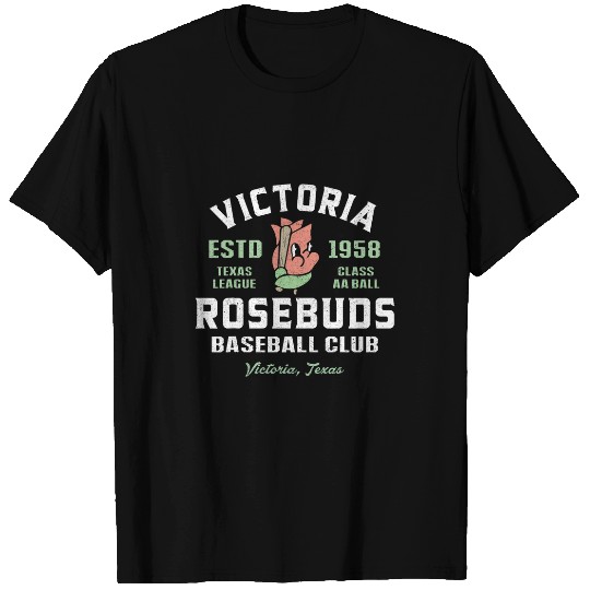 Victoria Rosebuds Texas vintages Defunct Baseball T-Shirts