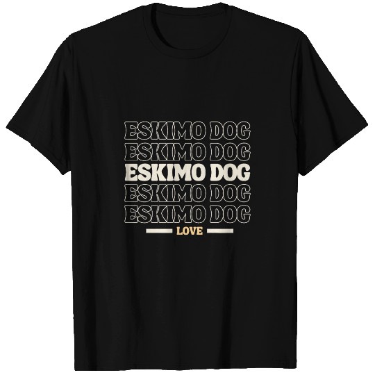 vintages Eskimo Dog multi line dog lovers T-Shirts