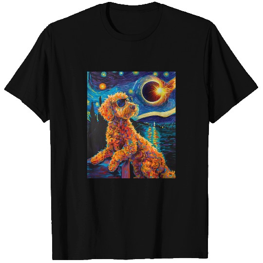 Total Solar Eclipse Goldendoodle Dog T-Shirts