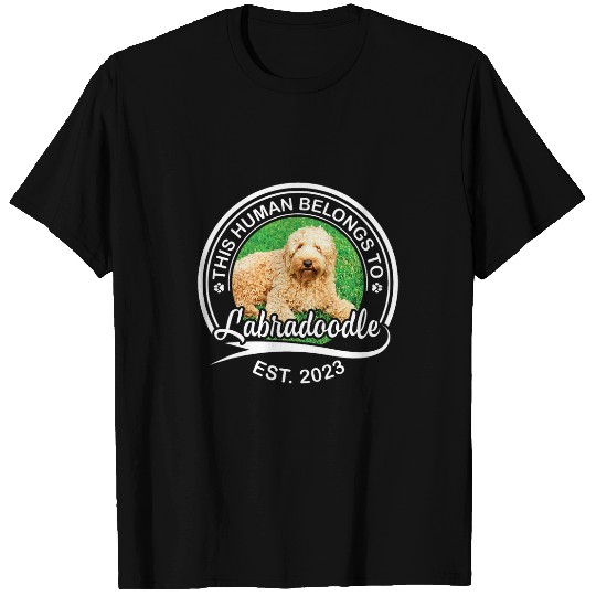 This Human Belongs To Labradoodle Dog Est Mother Father T-Shirts