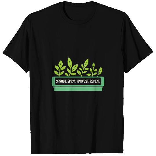 Sprout Spray Harvest Repeat 2Microgreens Grower Farmer 21 T-Shirts