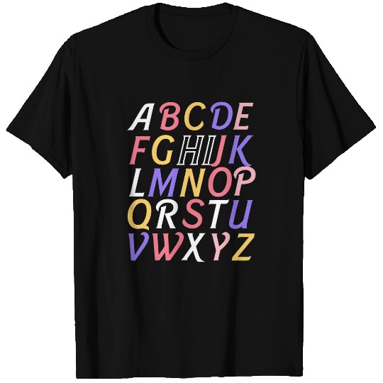 Back To School Hi Alphabet Letters Funny Pre K Kindergarten 8 T-Shirts