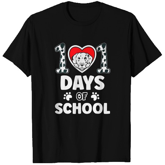 Happy 100 Days Of School 100Th Day Dalmatian Dog Teacher T-Shirts