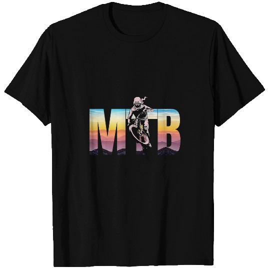 Mountain Biking Babe Sunrise Cute Womens Mountain Biking T-Shirts