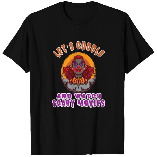 Scary Girl Clown 2Cuddle 2Watch Scary Movies Horror Film T-Shirts