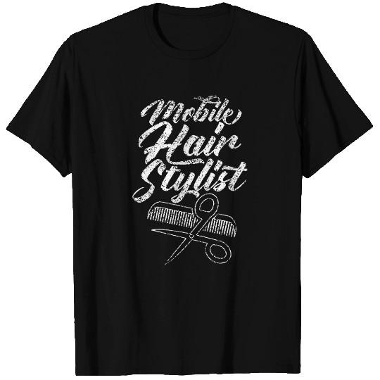 Mobile hairstylist Hairdresser Coiffeur Barber T-Shirts
