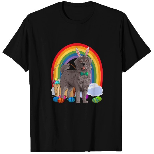 Newfoundland Dog Easter Eggs Bunny T-Shirts