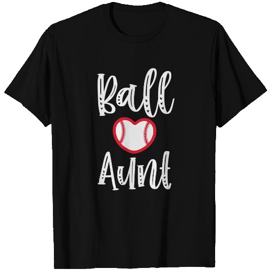 Softball Aunt Baseball Aunt Softball Auntie Ball Aunt T-Shirts