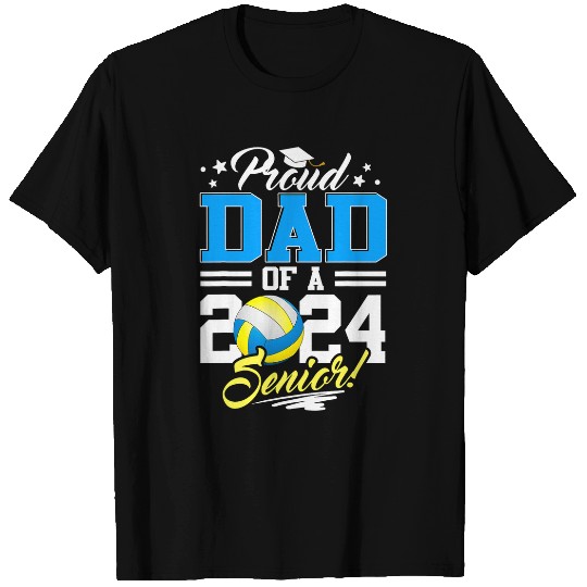 Proud Dad Of A 2024 Senior Volleyball Graduation T-Shirts