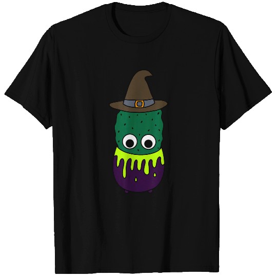 Witchy Cactus In Cauldron Pot T-Shirts