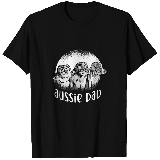 Mens Funny Australian Shepherd Dog Dad Aussie Dad Aussie Owner T-Shirts