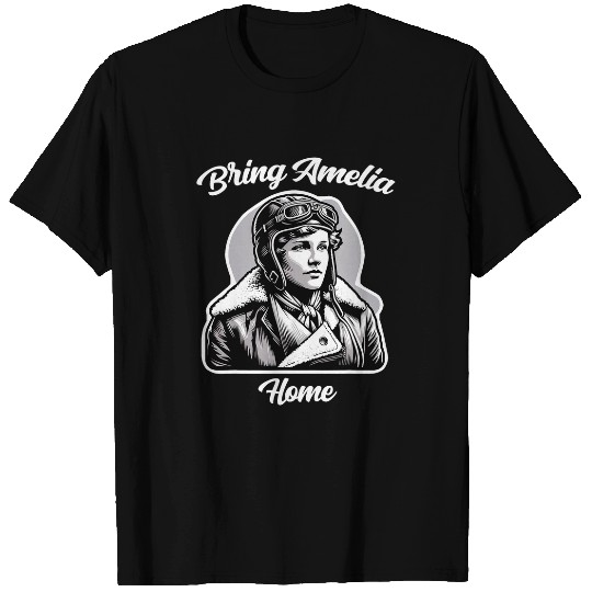 Amelia Bring Amelia homes Missing Person Female Aviator T-Shirts