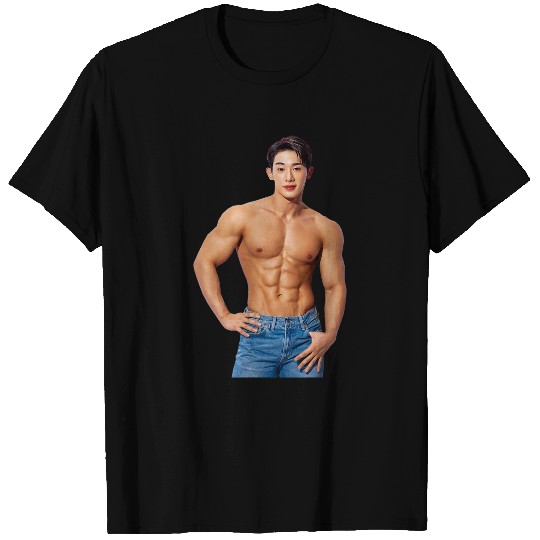 Wonho Sexy Muscle Daddy Korean Hunk Abs Solo Artist Idol T-Shirts
