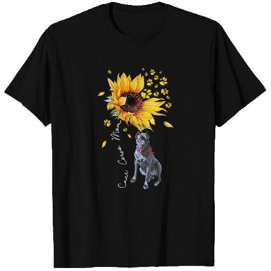 Womens Sunflower Cane Corso Mom Dog Lover Gifts T-Shirts