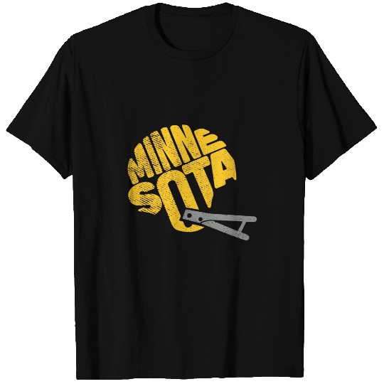 Minnesota Football Team Helmet Word Art vintages Retro Fan T-Shirts