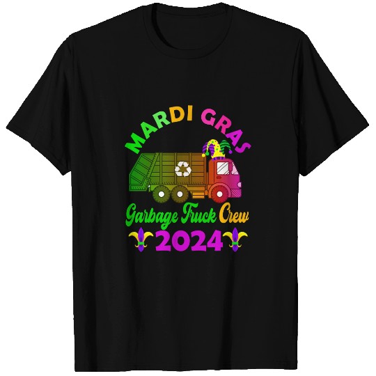 Mardi Gras Garbage Truck Crew 2024 Jester Hat Costume Driver T-Shirts