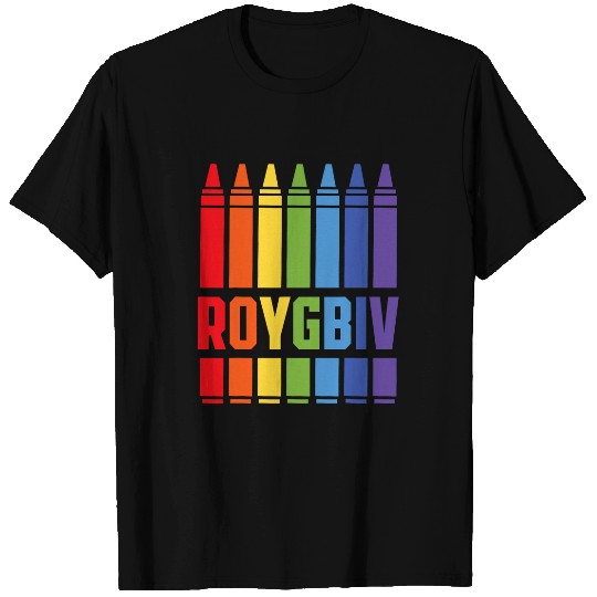 Rainbow Roygbiv Kids Artist Costume Art Teacher T-Shirts