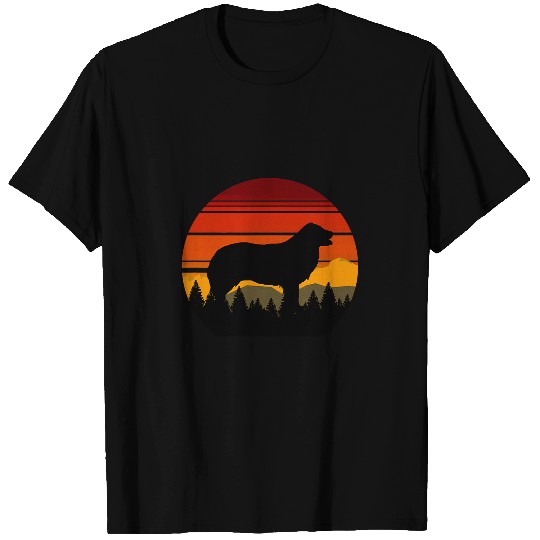 vintages Rugged Country Sky Forest Border Collie Dog 1 T-Shirts