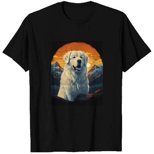 vintages Great Pyrenees Dog Snowy Mountain Sunset Case T-Shirts