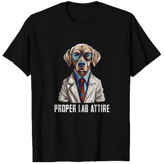 Lab Worker Scientist Proper Lab Attire Funny Labrador Joke T-Shirts