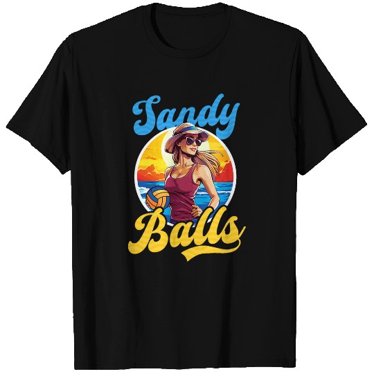 Sandy Balls Design Beach Volleyball T-Shirts