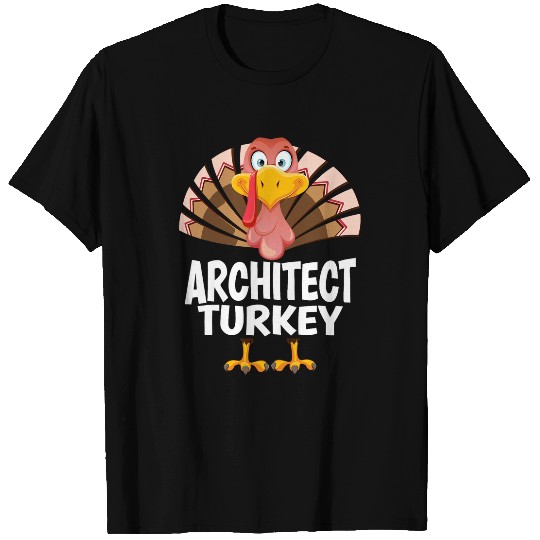 Thanksgiving Architect Turkey Matching Pajama T-Shirts