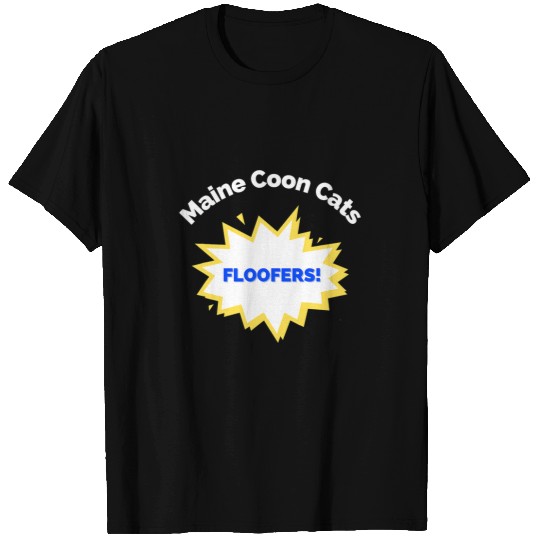 Maine Coon Cat Funny Retro Pop Art Floofer Meme T-Shirts
