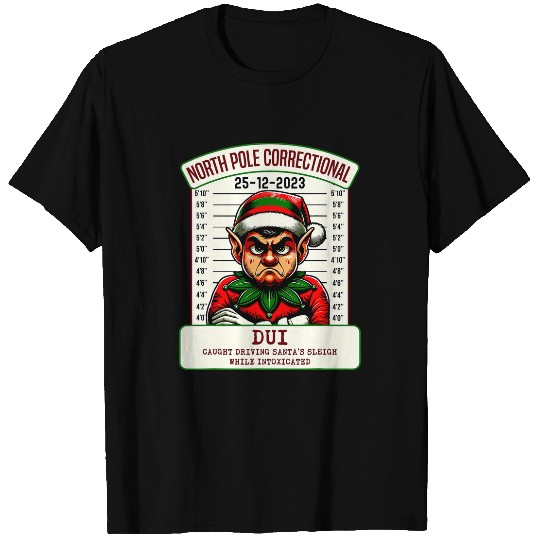 North Pole Correctional Dui Driving Santas Sleigh Xmas T-Shirts
