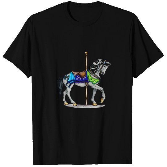 White Carousel Horse T-Shirts