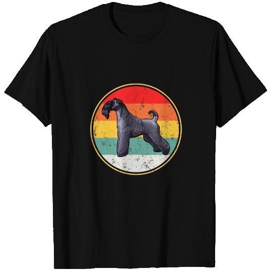vintages Retro Sunset Kerry Blue Terrier Dog 1 T-Shirts