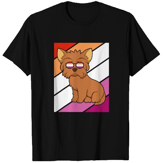Yorkshire Terrier Pride Lesbian Flag LGBTQ Proud Ally Pride T-Shirts