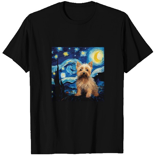 Yorkshire Terrier Starry Night For Dog Mom Dog Dad T-Shirts