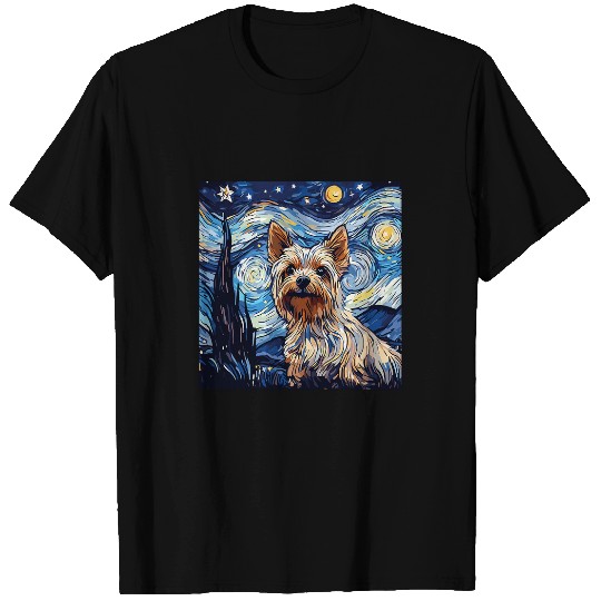 Yorkshire Terrier Starry Night For Dog Mom Dog Dad 1 T-Shirts