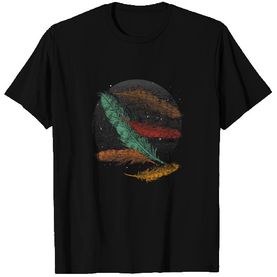 Retro Indigenous Roots Feathers Indian Tribe Native American T-Shirts