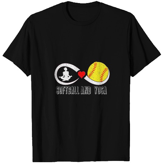 Softball Baseball and yoga mama yoga Mom yoga Mommy T-Shirts