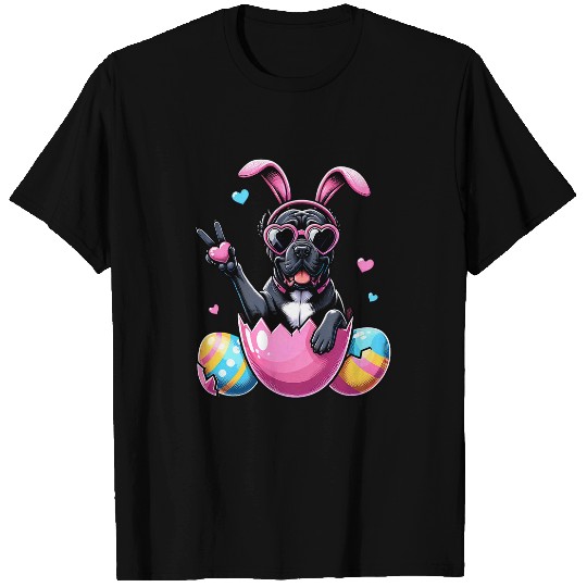 Peace Sign Hand Cane Corso Bunny Kids Mens Womens Easter T-Shirts